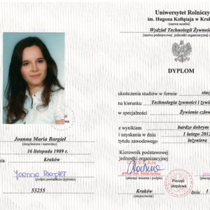 Studia kierunkowe w zakresie dietetyki